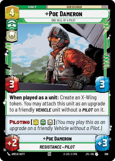 Poe Dameron, One Hell of a Pilot - Foil (Jump to Lightspeed)(JTL-0598/1122)(U)