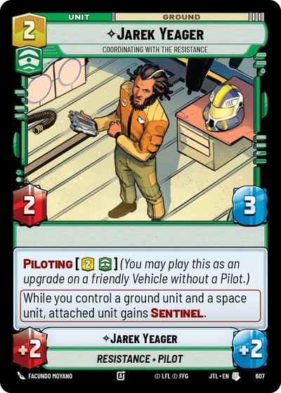 Jarek Yeager, Coordinating With The Resistance - Foil (Jump to Lightspeed)(JTL-0607/1122)(U)
