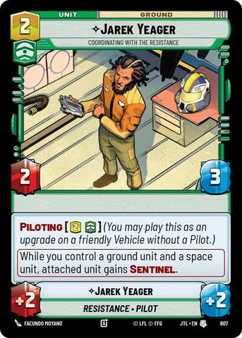 Jarek Yeager, Coordinating With The Resistance - Foil (Jump to Lightspeed)(JTL-0607/1122)(U)