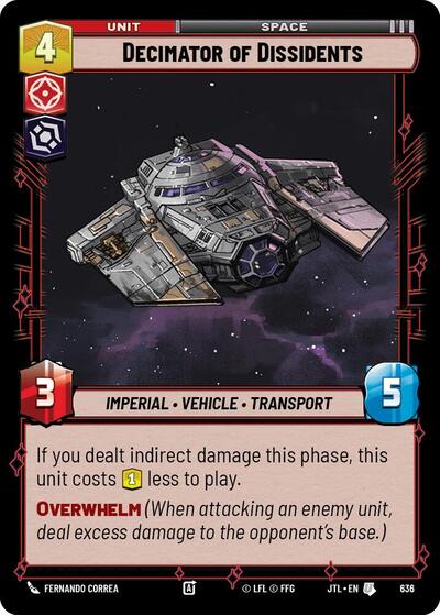 Decimator of Dissidents - Foil (Jump to Lightspeed)(JTL-0636/1122)(U)