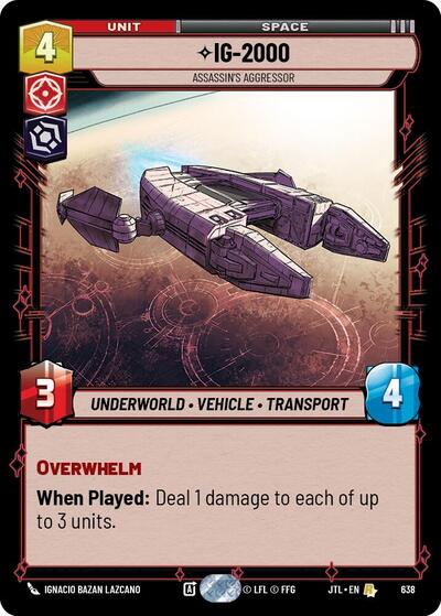 IG-2000, Assassin's Aggressor - Foil (Jump to Lightspeed)(JTL-0638/1122)(R)