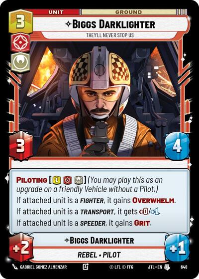 Biggs Darklighter, They'll Never Stop Us - Foil (Jump to Lightspeed)(JTL-0648/1122)(U)