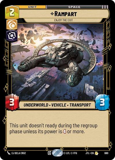 Rampart, Enjoy the Exit - Foil (Jump to Lightspeed)(JTL-0680/1122)(R)