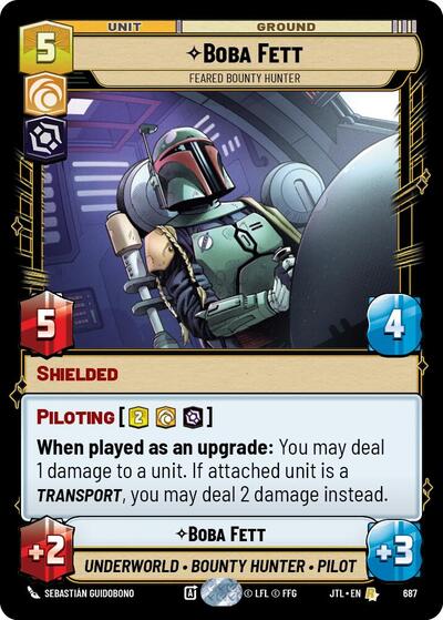 Boba Fett, Feared Bounty Hunter - Foil (Jump to Lightspeed)(JTL-0687/1122)(R)