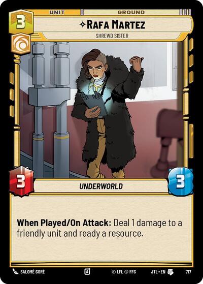 Rafa Martez, Shrewd Sister - Foil (Jump to Lightspeed)(JTL-0717/1122)(U)