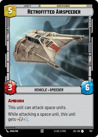 Retrofitted Airspeeder - Foil (Jump to Lightspeed)(JTL-0757/1122)(U)