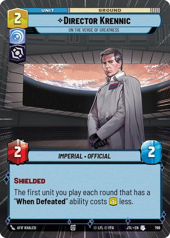 Director Krennic, On the Verge of Greatness - Hyperspace - Foil (Jump to Lightspeed)(JTL-0766/1122)(U)
