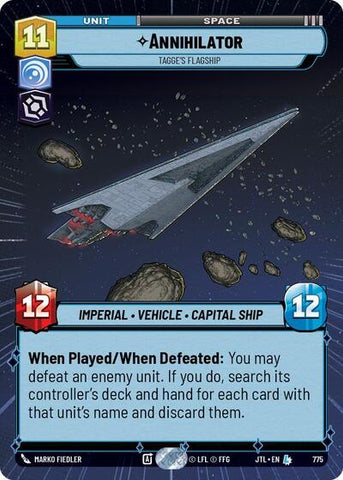 Annihilator, Tagge's Flagship - Hyperspace - Foil (Jump to Lightspeed)(JTL-0775/1122)(L)
