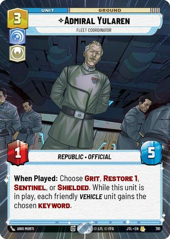 Admiral Yularen, Fleet Coordinator - Hyperspace - Foil (Jump to Lightspeed)(JTL-0781/1122)(R)