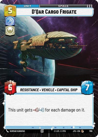 D'Qar Cargo Frigate - Hyperspace - Foil (Jump to Lightspeed)(JTL-0786/1122)(C)