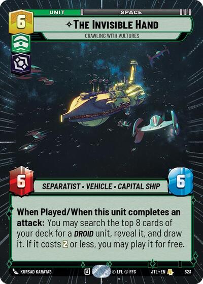 The Invisible Hand, Crawling With Vultures - Hyperspace - Foil (Jump to Lightspeed)(JTL-0823/1122)(R)