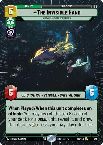 The Invisible Hand, Crawling With Vultures - Hyperspace - Foil (Jump to Lightspeed)(JTL-0823/1122)(R)