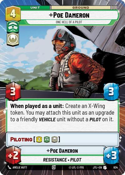 Poe Dameron, One Hell of a Pilot - Hyperspace - Foil (Jump to Lightspeed)(JTL-0834/1122)(U)