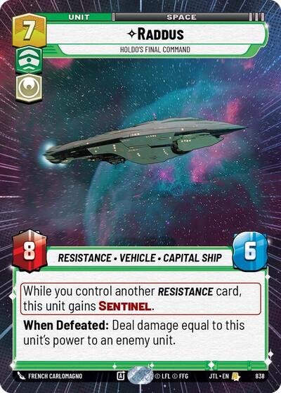 Raddus, Holdo's Final Command - Hyperspace - Foil (Jump to Lightspeed)(JTL-0838/1122)(R)