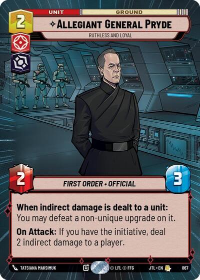 Allegiant General Pryde, Ruthless and Loyal - Hyperspace - Foil (Jump to Lightspeed)(JTL-0867/1122)(R)