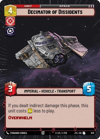 Decimator of Dissidents - Hyperspace - Foil (Jump to Lightspeed)(JTL-0872/1122)(U)