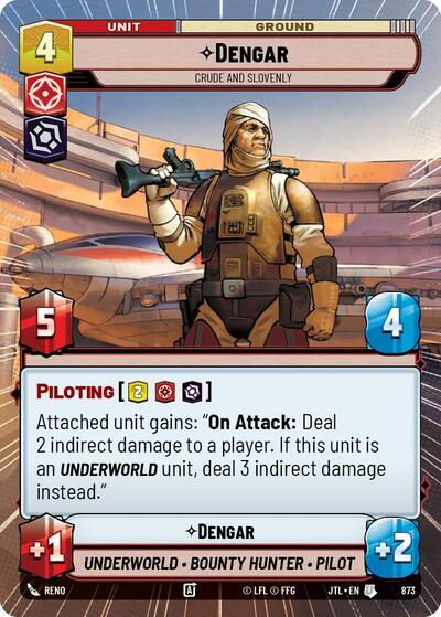 Dengar, Crude and Slovenly - Hyperspace - Foil (Jump to Lightspeed)(JTL-0873/1122)(U)