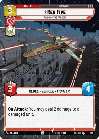 Red Five, Running the Trench - Hyperspace - Foil (Jump to Lightspeed)(JTL-0885/1122)(U)