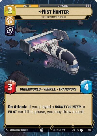 Mist Hunter, The Findsman's Pursuit - Hyperspace - Foil (Jump to Lightspeed)(JTL-0920/1122)(U)