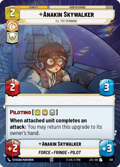 Anakin Skywalker, I'll Try Spinning - Hyperspace - Foil (Jump to Lightspeed)(JTL-0931/1122)(U)