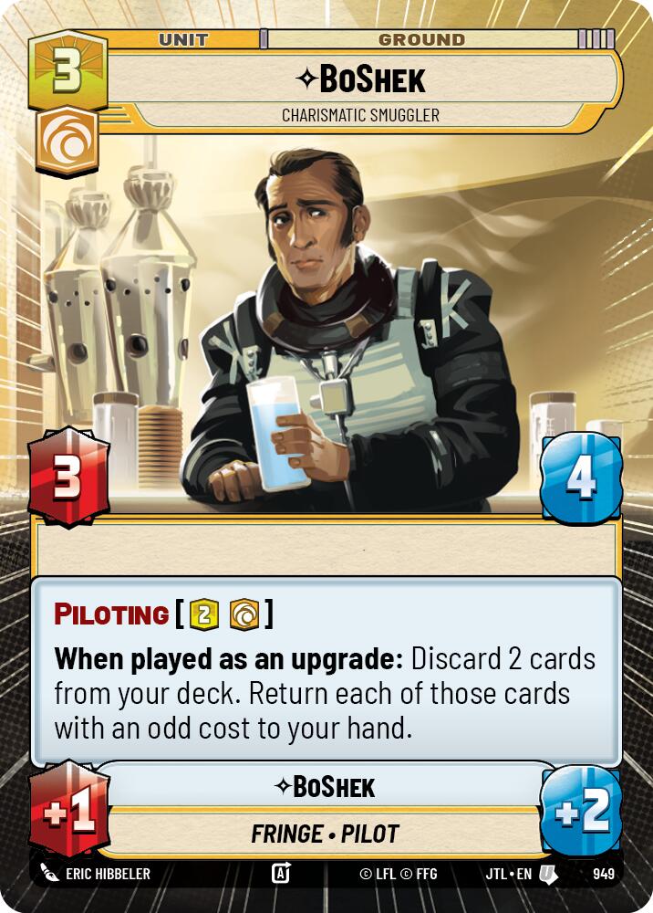BoShek - Charismatic Smuggler (949) (Hyperspace Foil) (949) [Jump to Lightspeed]