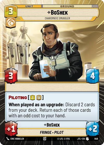 BoShek, Charismatic Smuggler - Hyperspace - Foil (Jump to Lightspeed)(JTL-0949/1122)(U)