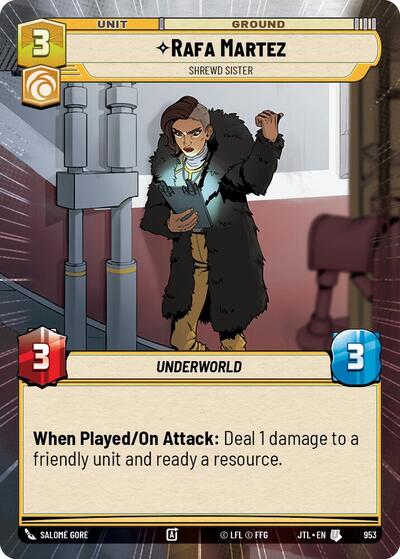 Rafa Martez, Shrewd Sister - Hyperspace - Foil (Jump to Lightspeed)(JTL-0953/1122)(U)