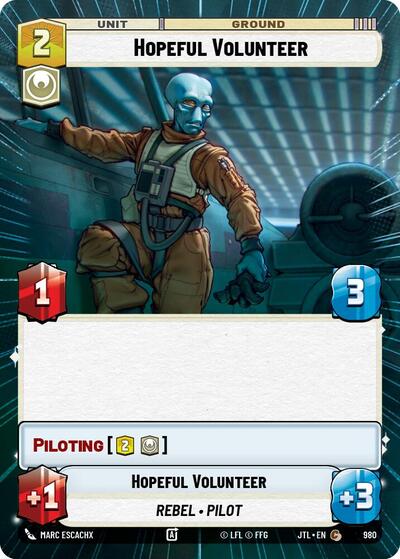 Hopeful Volunteer - Hyperspace - Foil (Jump to Lightspeed)(JTL-0980/1122)(C)