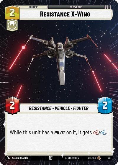 Resistance X-Wing - Hyperspace - Foil (Jump to Lightspeed)(JTL-0981/1122)(C)