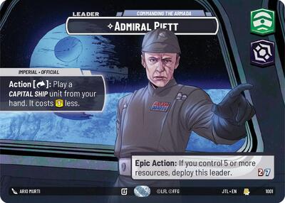 Admiral Piett, Commanding the Armada (Showcase) - Foil (Jump to Lightspeed)(JTL-1001/1122)(R)