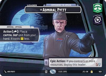 Admiral Piett, Commanding the Armada (Showcase) - Foil (Jump to Lightspeed)(JTL-1001/1122)(R)