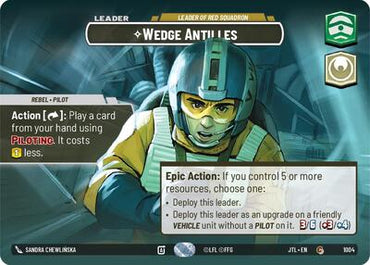 Wedge Antilles, Leader of Red Squadron (Showcase) - Foil (Jump to Lightspeed)(JTL-1004/1122)(C)