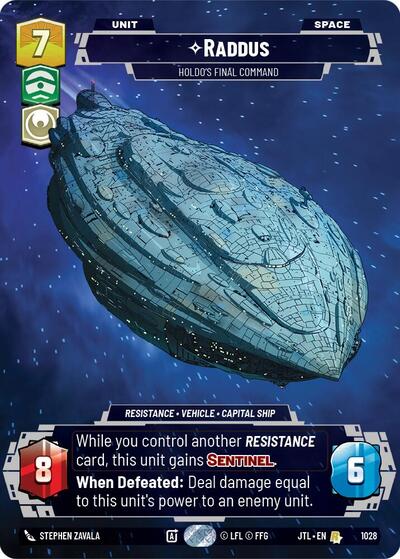 Raddus, Holdo's Final Command (Prestige) (Jump to Lightspeed)(JTL-1028/1122)(R)