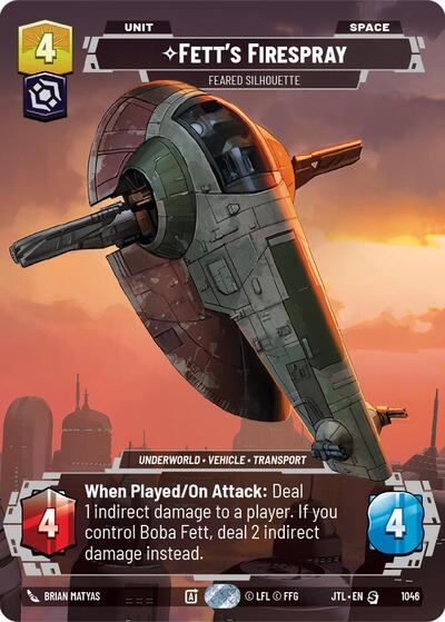 Fett's Firespray, Feared Silhouette (Prestige) (Jump to Lightspeed)(JTL-1046/1122)(S)