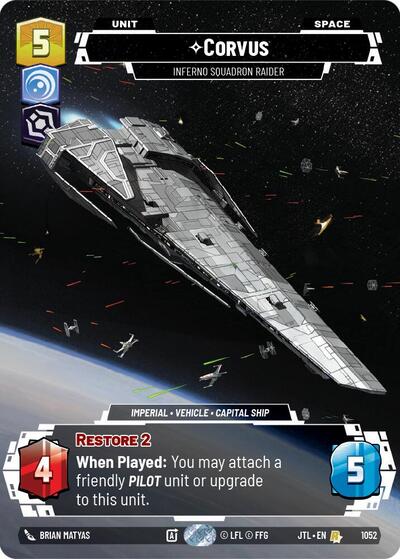 Corvus, Inferno Squadron Raider (Prestige Foil) - Foil (Jump to Lightspeed)(JTL-1052/1122)(R)