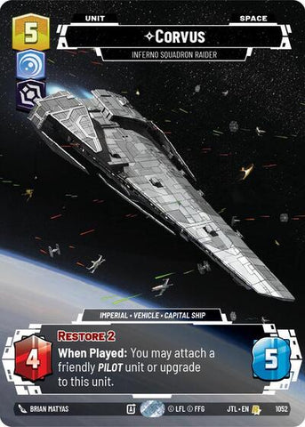 Corvus, Inferno Squadron Raider (Prestige Foil) - Foil (Jump to Lightspeed)(JTL-1052/1122)(R)