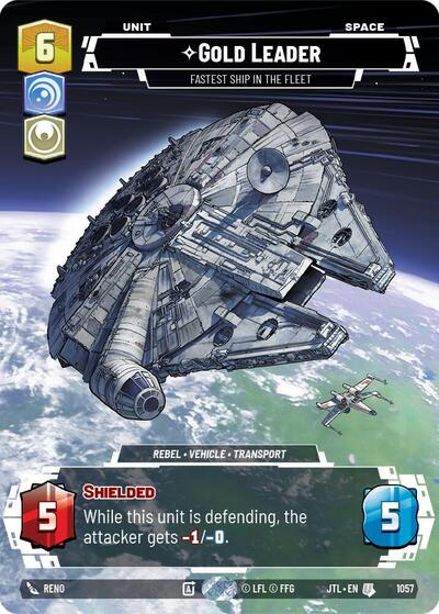 Gold Leader, Fastest Ship in the Fleet (Prestige Foil) - Foil (Jump to Lightspeed)(JTL-1057/1122)(U)