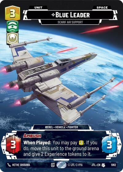 Blue Leader, Scarif Air Support (Prestige Foil) - Foil (Jump to Lightspeed)(JTL-1062/1122)(U)