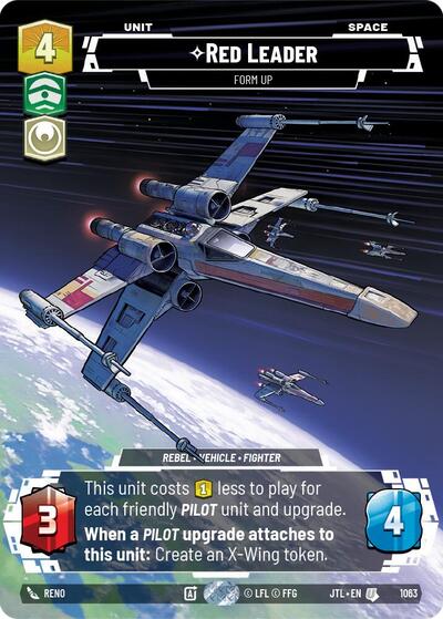 Red Leader, Form Up (Prestige Foil) - Foil (Jump to Lightspeed)(JTL-1063/1122)(U)