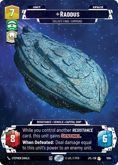 Raddus, Holdo's Final Command (Prestige Foil) - Foil (Jump to Lightspeed)(JTL-1064/1122)(R)