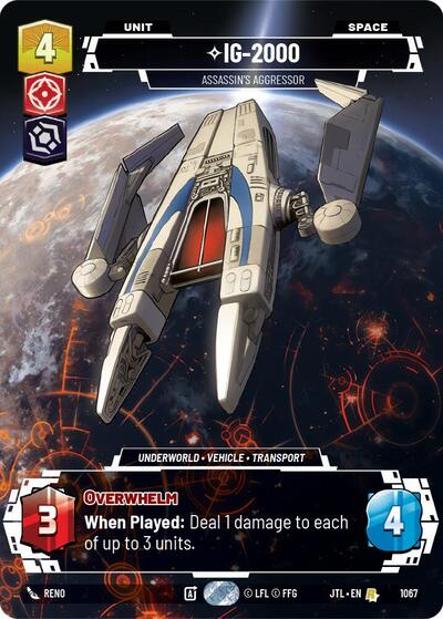 IG-2000, Assassin's Aggressor (Prestige Foil) - Foil (Jump to Lightspeed)(JTL-1067/1122)(R)