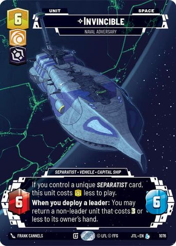 Invincible, Naval Adversary (Prestige Foil) - Foil (Jump to Lightspeed)(JTL-1076/1122)(L)