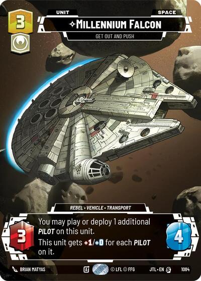 Millennium Falcon, Get Out And Push (Prestige Foil) - Foil (Jump to Lightspeed)(JTL-1084/1122)(S)