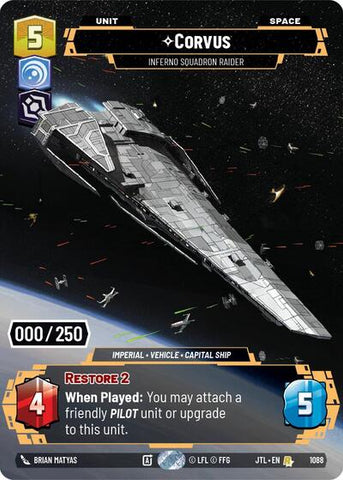 Corvus, Inferno Squadron Raider (Serialized) - Foil (Jump to Lightspeed)(JTL-1088/1122)(R)
