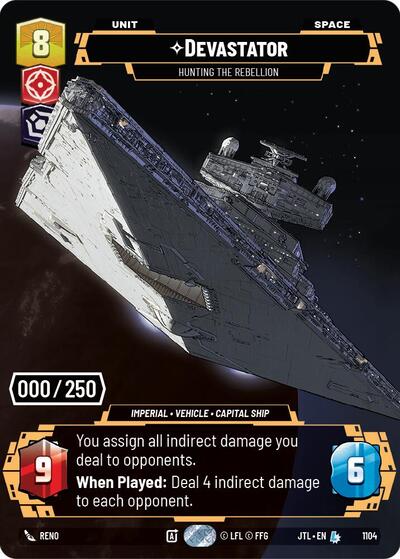 Devastator, Hunting the Rebellion (Serialized) - Foil (Jump to Lightspeed)(JTL-1104/1122)(L)