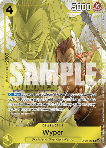 Wyper [Winner Pack 2025 Vol. 2] [Foil] (One Piece Promotion Cards)(OP08-110)(R)