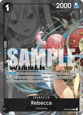 Rebecca [Winner Pack 2025 Vol. 2] [Foil] (One Piece Promotion Cards)(OP04-092)(R)