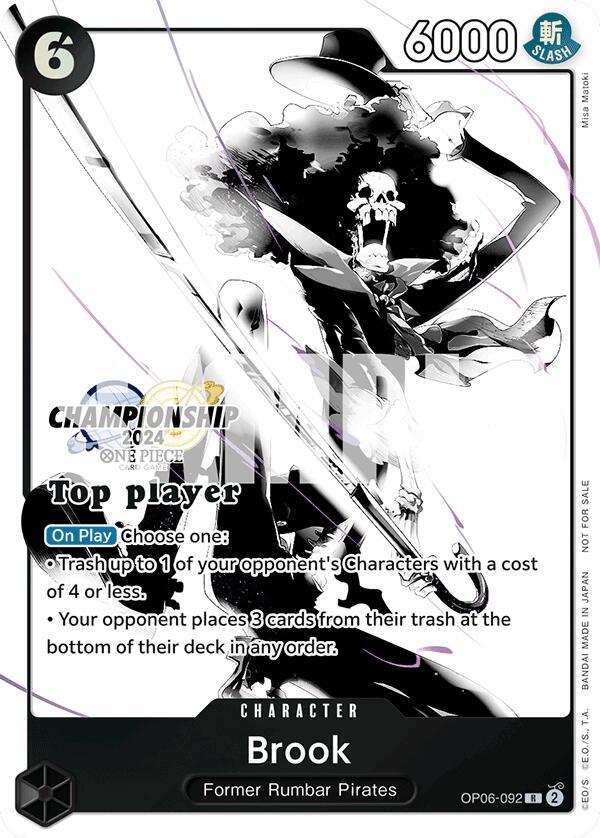 Brook [Championship 2024 Top Player Pack Vol. 2] [Foil] (One Piece Promotion Cards)(OP06-092)(R)