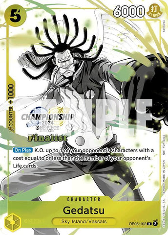 Gedatsu [Championship 2024 Finalist Card Set Vol. 2] [Foil] (One Piece Promotion Cards)(OP05-102)(R)