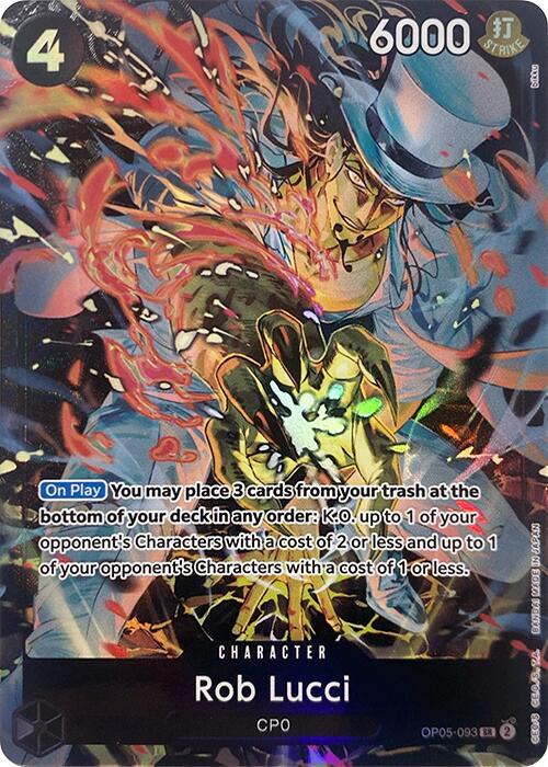 Rob Lucci [Illustration Box EX] [Foil] (One Piece Promotion Cards)(OP05-093)(SR)